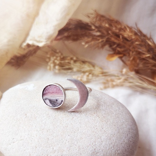 Bague Khŏnsoů Rhodochrosite Argent 